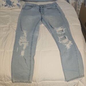 No Boundaries Light Blue Ripped Skinny Jeans